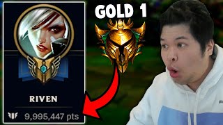 I spectated a 10,000,000 Mastery Points GOLD 1 Riven and this is how he plays Riven