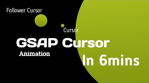 Custom cursor using Gsap Javascript Animation Library | Nextjs