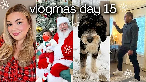 FIRST SNOW, ANDERSON’S SANTA VISIT + VIRAL CHALLENGE! VLOGMAS DAY 15