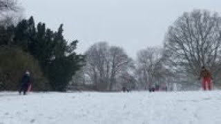 Snowy scenes in The Netherlands