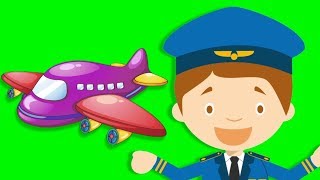 Ben Pilotum Uçak Uçururum - Meslekleri Öğreten Çocuk Şarkısı Resimi