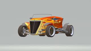 Classic Race Car Red 3D Model Ready to Print