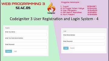 WEB PROGRAMMING 3 || Membuat Login Dan Daftar Menggunakan Code Igniter 4