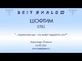 ШОФТИМ 5781. &quot;...пораженный дух - кто может подкрепить его?&quot; (Александр Огиенко 14.08.2021)