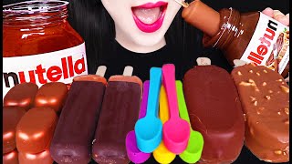 Asmr Nutella Edible Spoon Chocolate Ice Cream 누텔라 먹는 숟가락 아이스크림 먹방 Mukbang, Eating