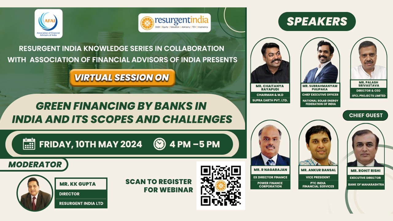 Virtual Session on Green Financing by banks in India and its scopes and ...
