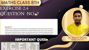 Q7 Mathematics NCERT Solution| | Maths|Class 8| Chapter 2|Linear Equation in 1 Variable Ex. 2.4 |Q.7