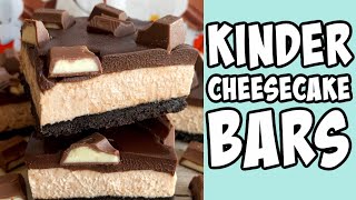 Kinder Cheesecake Bars Recipe tutorial #Shorts screenshot 1