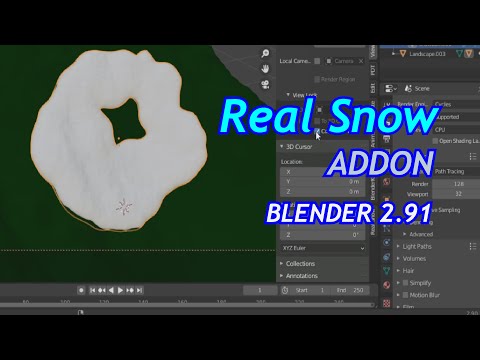 Real Snow Free addon For Blender
