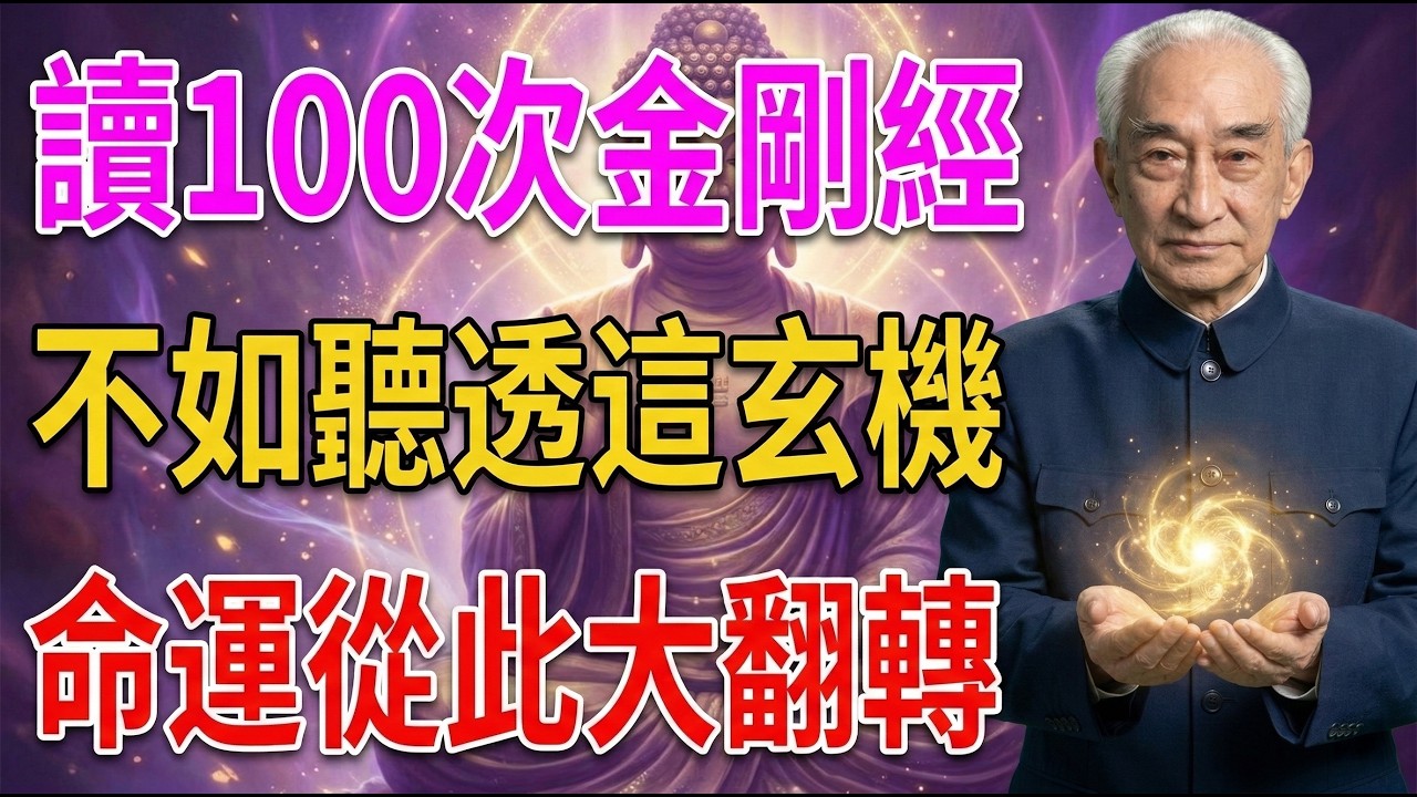 南懷瑾：讀100遍《金剛經》不如聽透這一個玄機！60歲後命運大翻轉，別再被「不順」折磨了！#金剛經 #南懷瑾 #佛學智慧 #放下執著 #改變命運 #因緣和合 #佛教故事 #修行