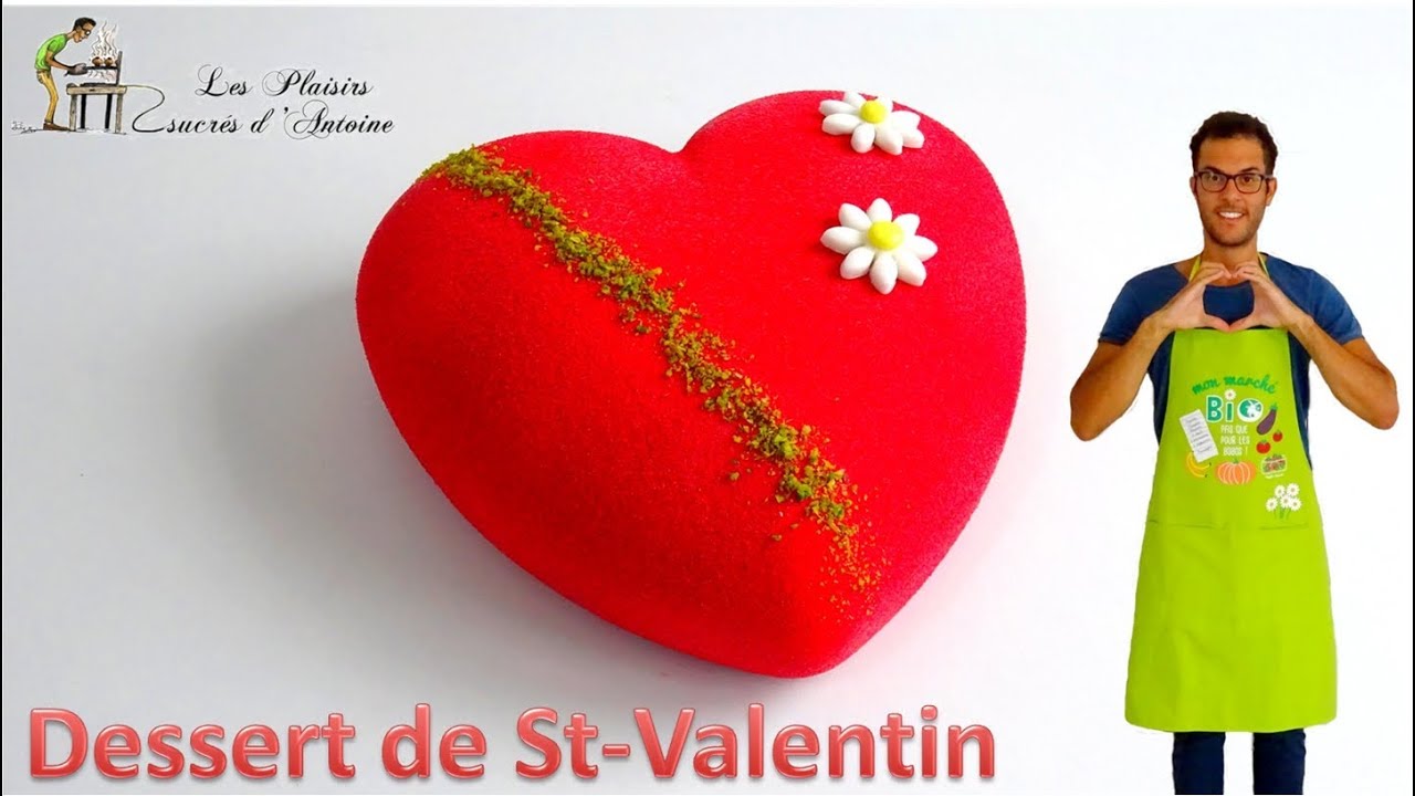 DESSERT SAINT-VALENTIN Framboise-Pistache avec les produits 