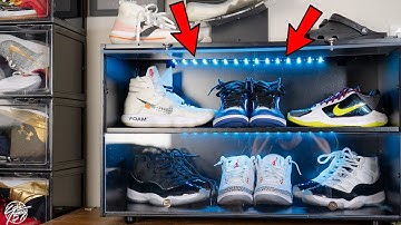 The BEST Sneaker Display Case! My Sneaker Throne! with LEDs!