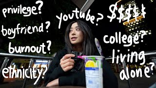 Q&A l relationships, burnout, privilege, college advice, living alone, and life after youtube?