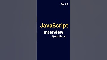 JavaScript interview questions || part -1 || #javascript  #coding #interview