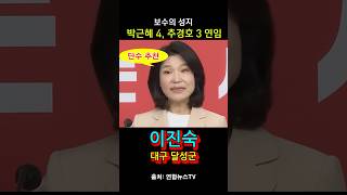 “박근혜·추경호 이어…달성군에 꽂힌 ‘이진숙 카드’”