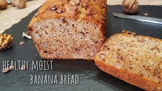 Healthy Moist Banana Bread with Walnuts Recipe | Sugar Free Banana Bread Recipe