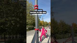 Раскрытие тазобедренных суставов с помощью шведской стенки #yogagirl