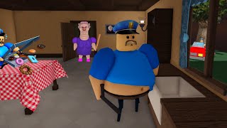 Escaping from a GRUMPY GRAN SCARY OBBY! And BECAME a BARRY COP #roblox #obby