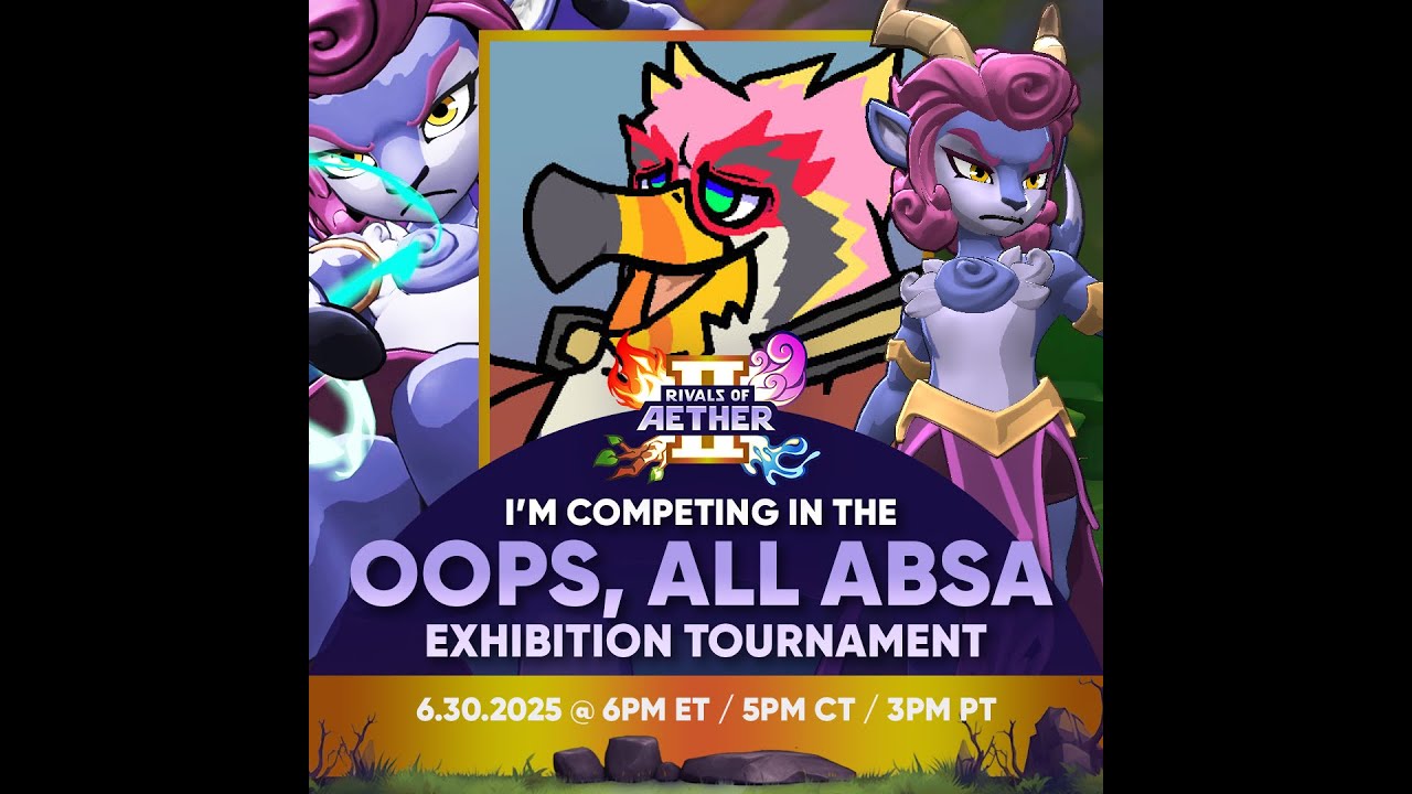 Rivals of Aether 2: CREATOR 'OOPS ALL ABSA' TOURNAMENT (Sol Birdguy POV ...