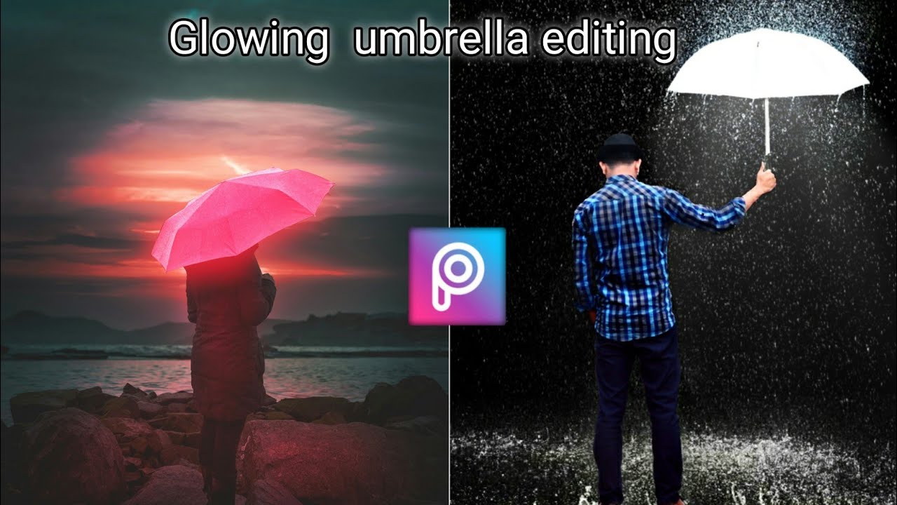 picsart glowing editing  tutorial | art of edit | glowing umbrella editing  tutorial