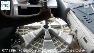 වොෂින් මැෂින් අලුත්වැඩියාව පුහුණුව. බෙයාරිං සහ වෝටර් සීල් ගැලවීම