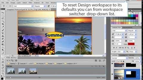 Switch, save, delete workspace in Photoshop