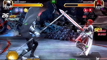 Marvel: Contest of Champions -New / GUILLOTINE / MOON KNIGHT/OVERBASH / All Movements- iOS / Android