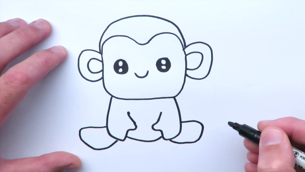 Como desenhar Macaco Bonitinho 