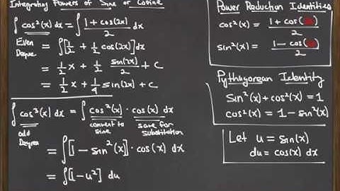 Integrating Powers of Sine or Cosine 1