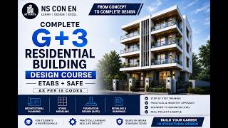 Complete G+3 Residential Building Design Course | ETABS + SAFE | IS Code| Class 6