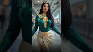 Emerald Elegance Dubai Princesss Confident Look In 4K