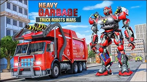 Heavy Garbage Truck Robot Wars: Flying Robot Games 2021 - Android Gameplay