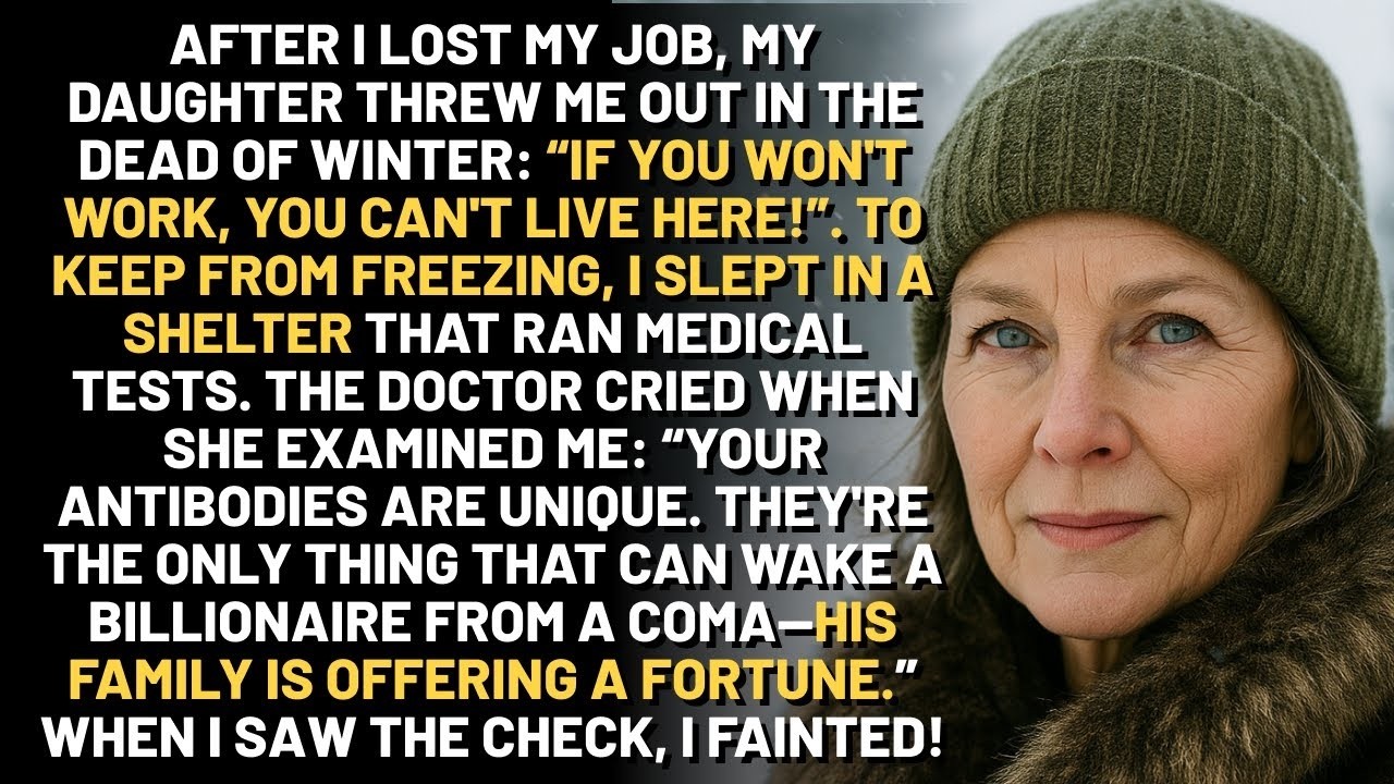 My daughter threw me out  I sold my antibodies for a warm bed  Then found out they're worth milli