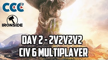 Civ 6 MULTIPLAYER | CCC8 DAY 2 | 2v2v2v2v2 Team games | Co-Cast with OnSpotTV