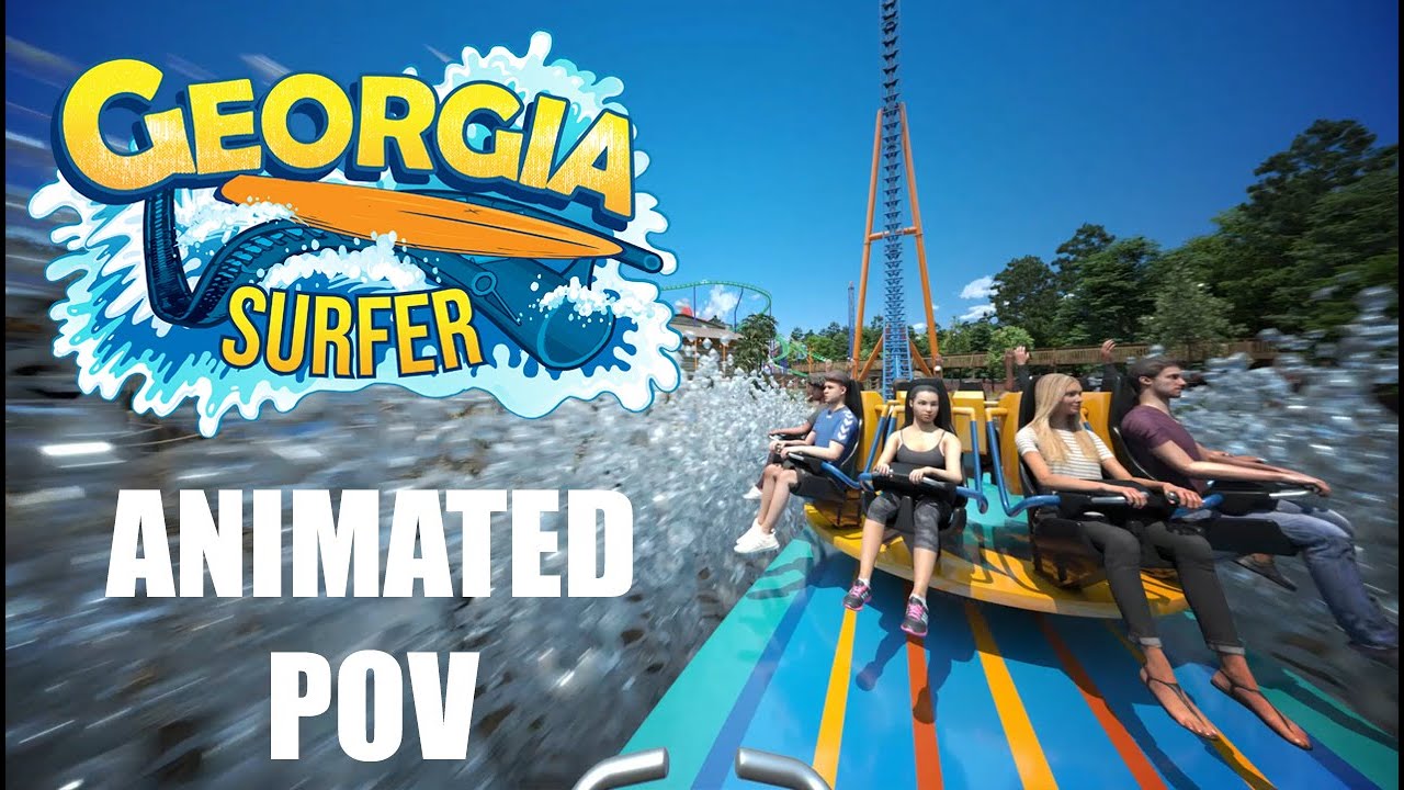 Georgia Surfer Animated POV **OFFICIAL ANIMATION**- Six Flags Over ...