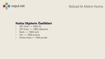 Netcad Makro Eğitim (4/20 - Nokta Objeleri ) Şaban GÜL, Harita Mühendisi