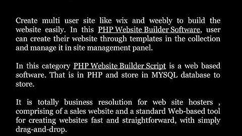 PHP  Website Builder Script, PHP  Website Builder Software, Website Builder Script, Website Builder