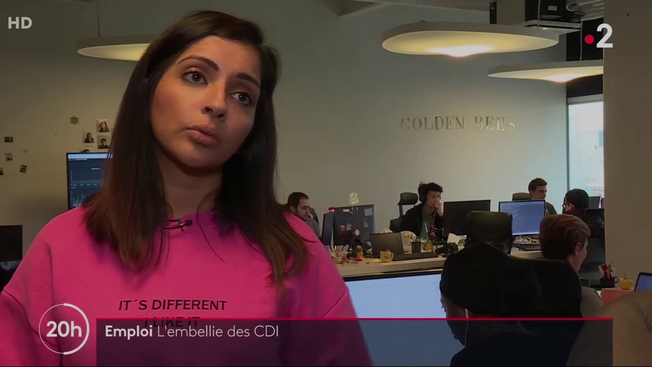 France 2-  JT20H - Golden Bees recrute en CDI