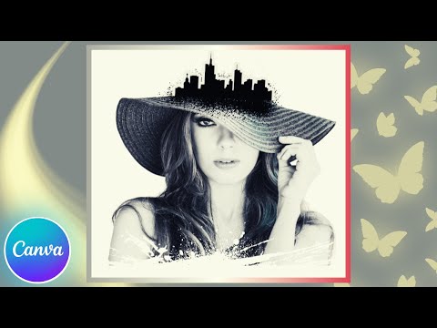 Create Woman And City Double Exposure With Canva | Canva Double Exposure Effect Tutorial