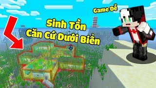 REDHOOD THỬ THÁCH 24 GIỜ SINH TỒN DƯỚI ĐÁY BIỂN TRONG MINECRAFT*MỀU KHÁM PHÁ CĂN CỨ BÍ MẬT DƯỚI BIỂN