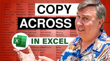 Excel - Copy A Formula Horizontally When Its Reading From A Vertical List  - Episode 518