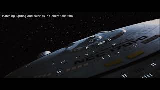 Enterprise Physical Miniature Attempt  in Lightwave (CG) -  From Generations Movie