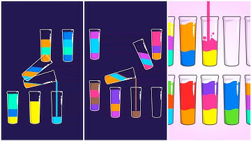 Water Sort Cups Color Gameplay 2 , Android Games ios Walkthrough Simulator Think Brain Puzzle