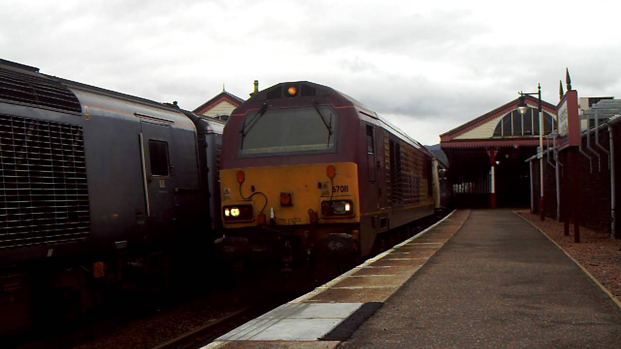 classlink Class 67011 leaves Aviemore with 4 tone on 1S25