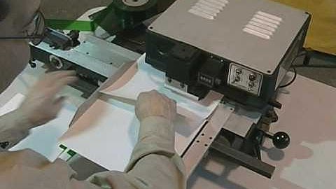 Set Up and Maintenance  1800 Index Tab Machine