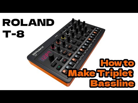 Roland T-8 - How to make triplet baseline and move notes manually.