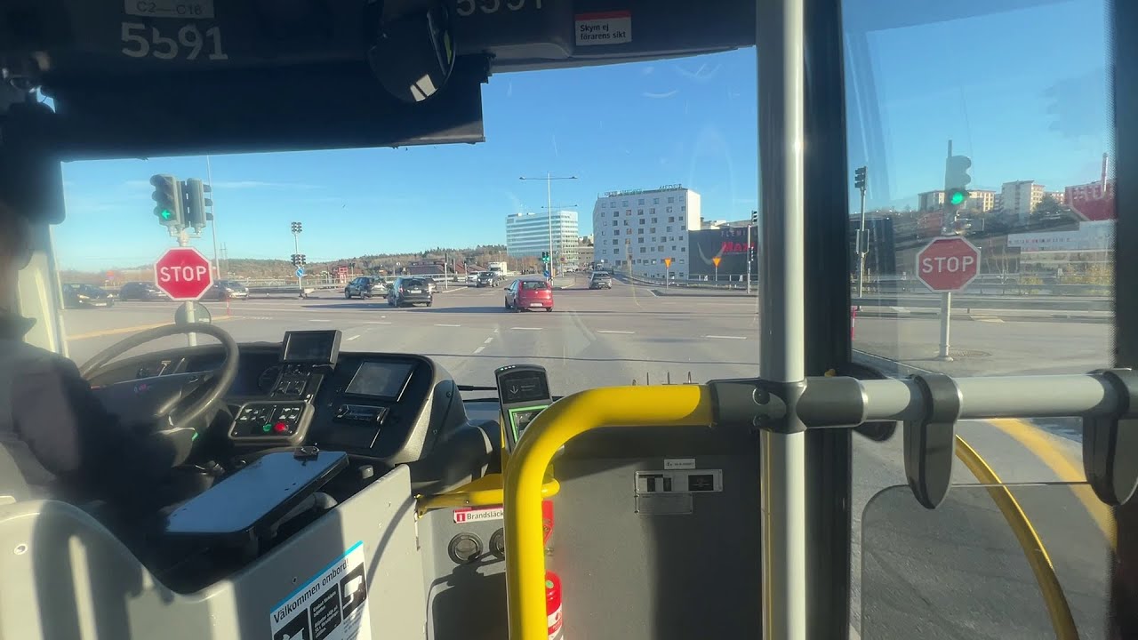 Bus 742 Ride From Huddinge Sjukhus To Huddinge Centrum