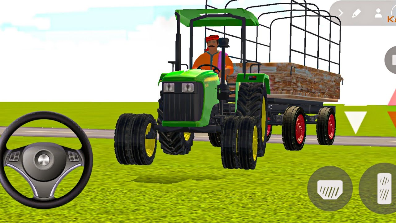 Indian tractor simulator 3d gameplay // tractor wala game video // Android gameplay malayalam