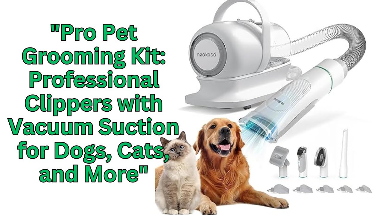"Pro Pet Grooming Kit: Professional Clippers with Vacuum Suction for Dogs, Cats, and More"