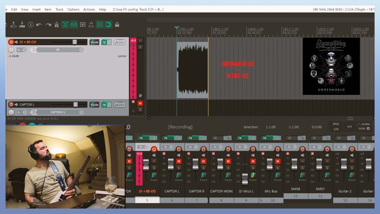 No Amp No Cab Just a pedal - Underworld Audio Demo BE OD